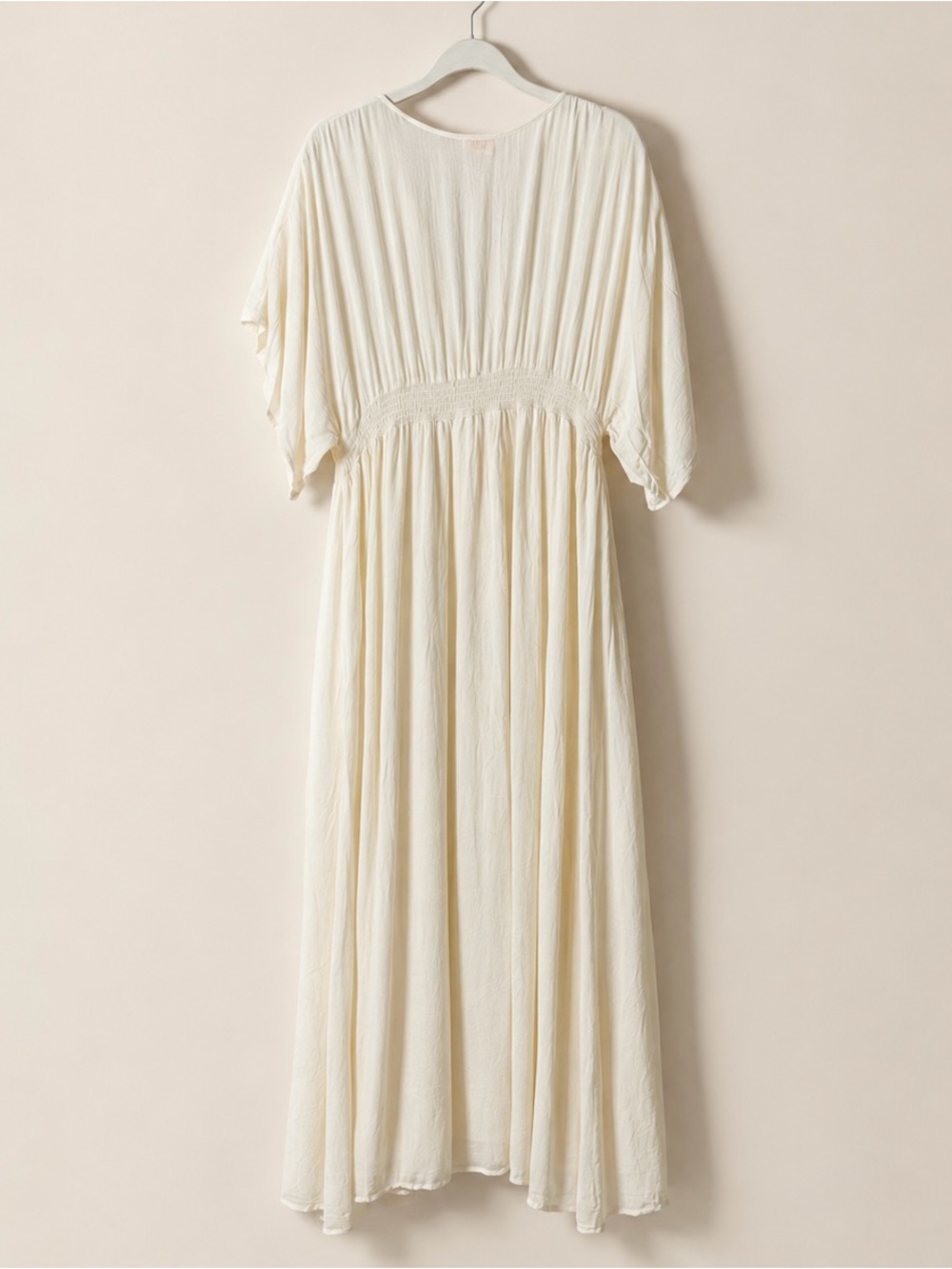 Showpo Sitting Pretty Maxi Dress Ivory Size 12 Button Front Boho - Picture 7 of 10